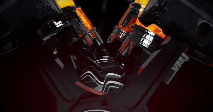 Powerful V8 engine animation demonstrating mechanical energy and motion. Car engine related 3d animation.