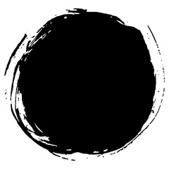 Hand drawn black ink brush strokes for grunge designs