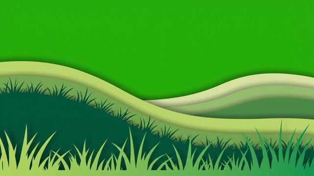 環境レイヤー ベクター丘陵風景 光のグラデーション