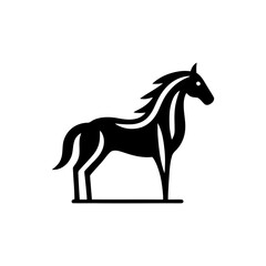 Horse silhouette with elegant design