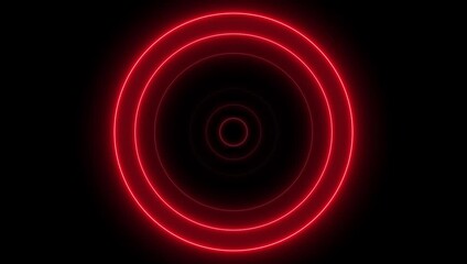 Neon line Technology radio waves signal icon red color ,animation. Radio waves background. Network tower produced radio wave concept. glowing neon radio waves signal icon - Powered by Adobe