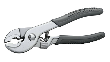 Obraz premium Metal gripping tool featuring adjustable jaws and ergonomic handles rests against a solid black background