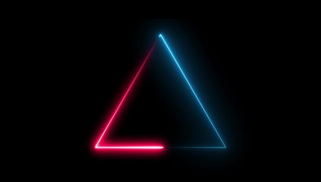 abstract neon background, flying forward through triangular corridor, tunnel,looped 3d animation, abstract geometric background with endless tunnel, triangular shapes, - Powered by Adobe