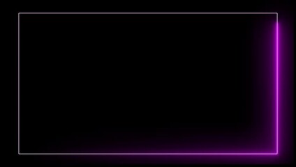 Abstract light neon frame on black background. laser show looped animation . 4K video - Powered by Adobe