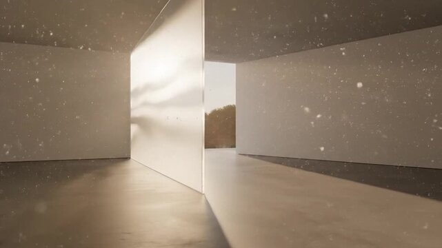 3D空間 ミニマル 光芒拡散の部屋