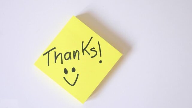 Thank You Note on Sticky Note