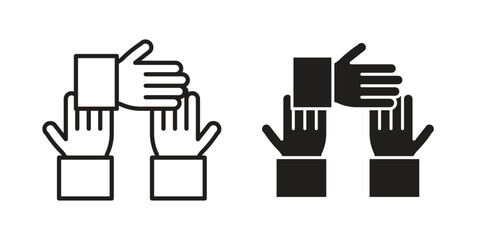 Collaboration icon silhouette vector designs. Editable Strokes