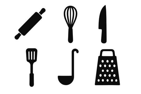 Essential kitchen utensils laid out for culinary creation