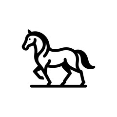Fototapeta premium Horse clean vector outline symbol
