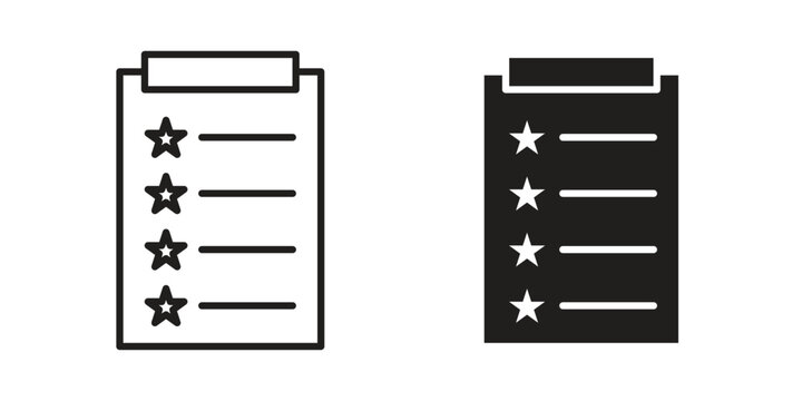 Feedback form icon silhouette vector designs. Editable Strokes