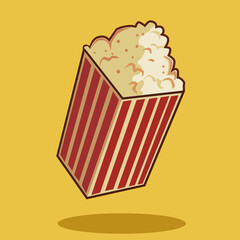 Simple Cute Popcorn illustration cartoon