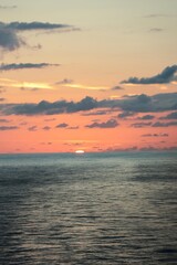sunset over the sea