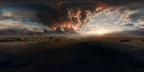 Asteroid hurling towards Earth v3 8K VR 360 Equirectangular Spherical Panorama