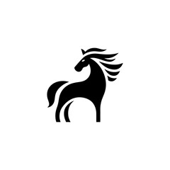 Horse stylized black shape