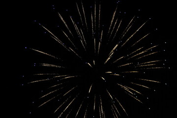 Fototapeta premium Fireworks at the riverbank in Japan