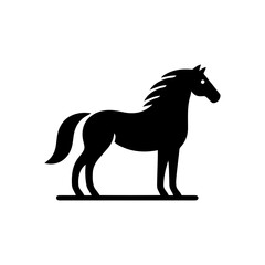 Horse modern silhouette standing