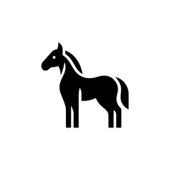 Obraz premium Bold Horse stylized black shape