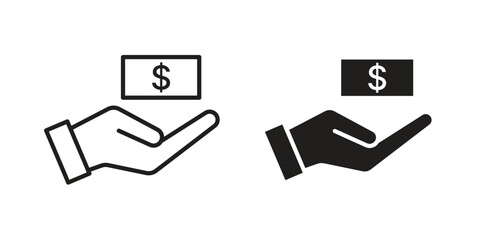 loan icon silhouette vector designs. Editable Strokes