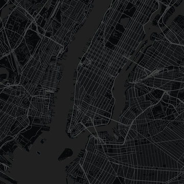 New York City Map A minimalist wall piece featuring sleek linework and refined monochrome urban grid patterns in a modern gray and black aesthetic on a subtle blueprint background.