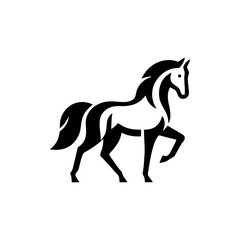 Horse animal silhouette logo style