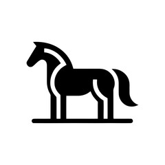 Horse vector silhouette icon
