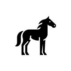 Horse simple glyph silhouette