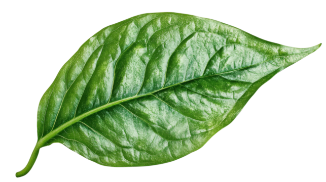 Green Leaf Vein Detail isolated on a transparent background