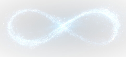 Grunge infinity symbol.  Modern eternity icon. Graphic design element. Infinite possibilities, endless process. Vector illustration PNG