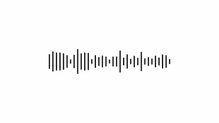 Audio waveform spectrum animation with alpha channel in 4K,audio wave motion background ,line digital minimalist sound wave animation on transparent background, audio wave visualization voice record - Powered by Adobe