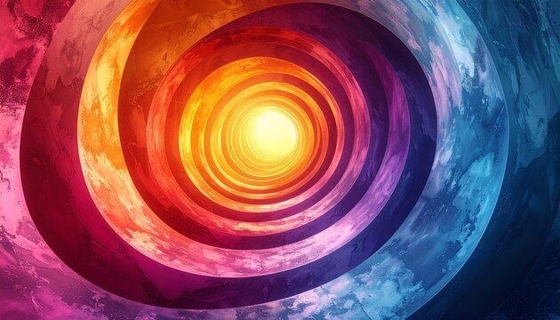 Vibrant Swirling Tunnel used for Background  