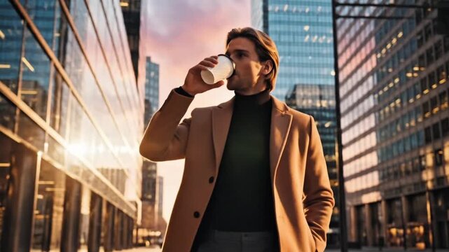 businessman talking on cell phone