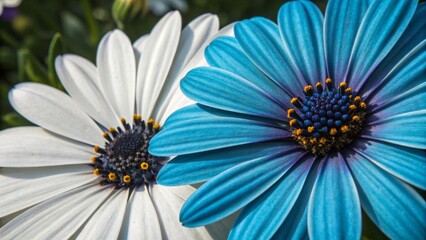 high contrast multi collored wallpaper based on white, blue and black collors