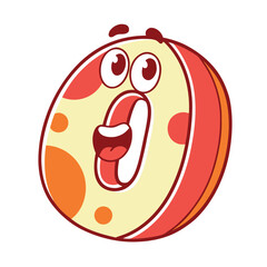 Charming Cartoon Alphabet Sticker Featuring Fun Letter Illustration Design