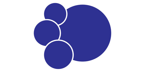 Circular collage 4 frame photos. Template for wall gallery, banner, poster, mockup, flyer, brochure, Photo mosaic pattern. Vector illustration.