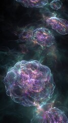 Abstract Glowing Particles In Space