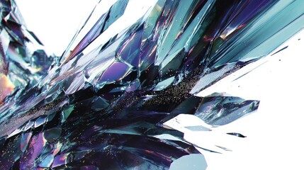 Abstract Digital Art Explosion Of Shapes