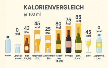 kalorientabelle übersicht vergleich alkohol bier wasser wein sekt abnehmen gesund ungesund