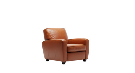 Fototapeta premium Relax in Style with this Luxurious Leather Armchair, Perfect for a Cozy Living Room or Sophisticated Office Lounge, Offering Comfort and Classic Design