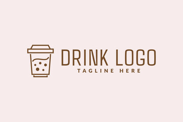 drink logo icon vector illustration line art