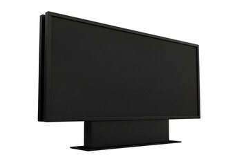 Black computer monitor isolated on transparent background