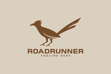 roadrunner bird logo vector icon illustration	