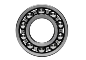Ball bearing mechanical component isolated on transparent background
