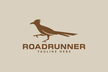 roadrunner bird logo vector icon illustration	