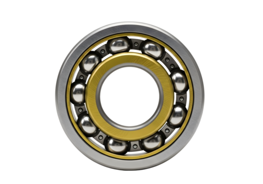 Ball bearing mechanical component isolated on transparent background