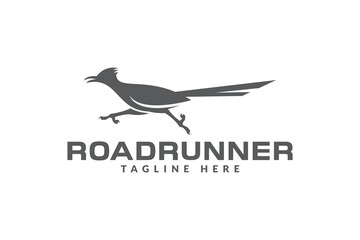 roadrunner bird logo vector icon illustration	