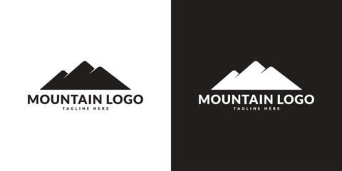 mountain logo icon vector silhouette illustration