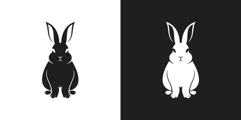 rabbit logo icon vector illustration