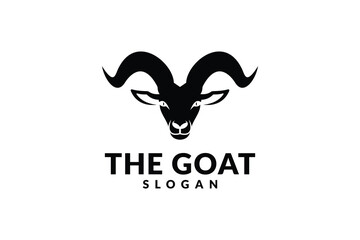 sheep head ram logo icon vector illustration