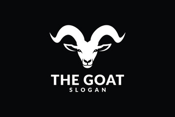 sheep head ram logo icon vector illustration