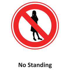 No Standing Vector icon which can easily modify or edit